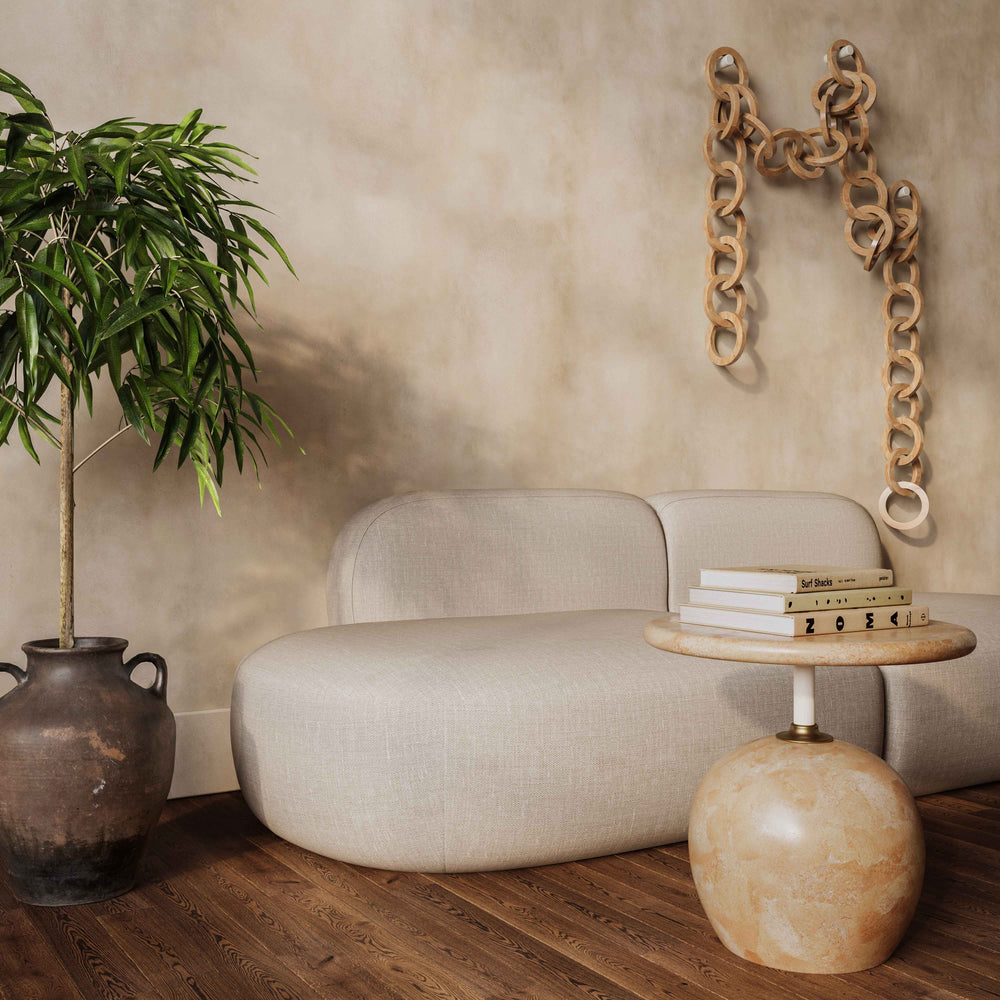 SwayLiving Mire Rose Faux Marble Side Table ACCENT TABLES