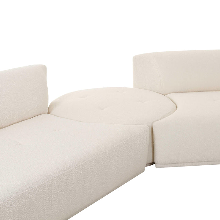SwayLiving Fickle Cream Boucle 3-Piece Modular Sectional SOFAS + SECTIONALS