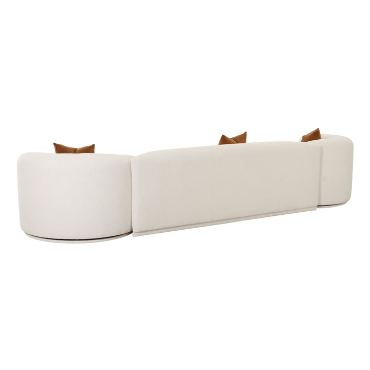 SwayLiving Fickle Cream Boucle 3-Piece Modular Sofa SOFAS + SECTIONALS