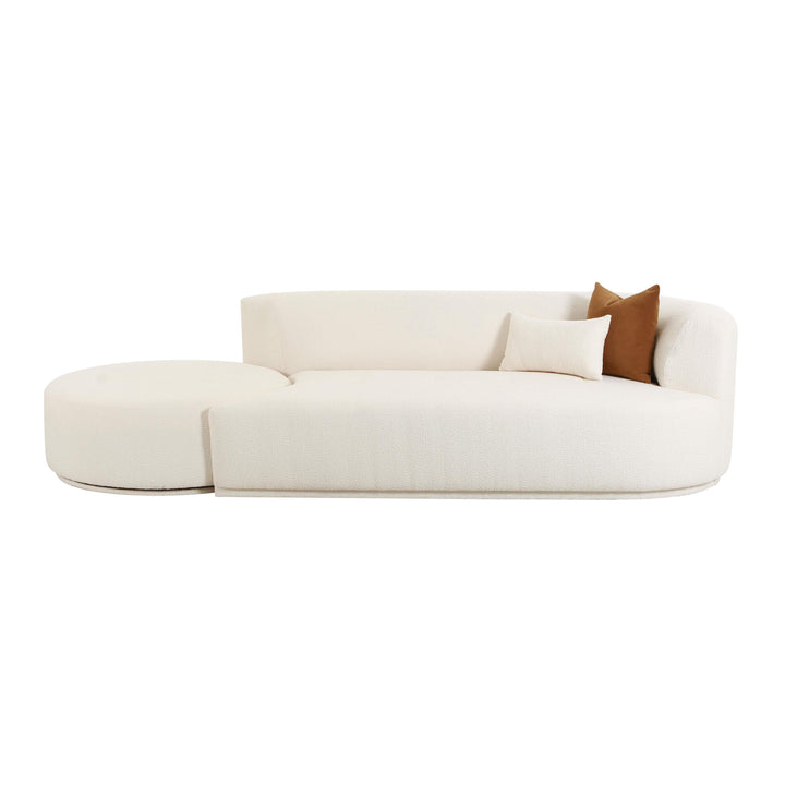 SwayLiving Fickle Cream Boucle 2-Piece Chaise Modular RAF Sofa SOFAS + SECTIONALS