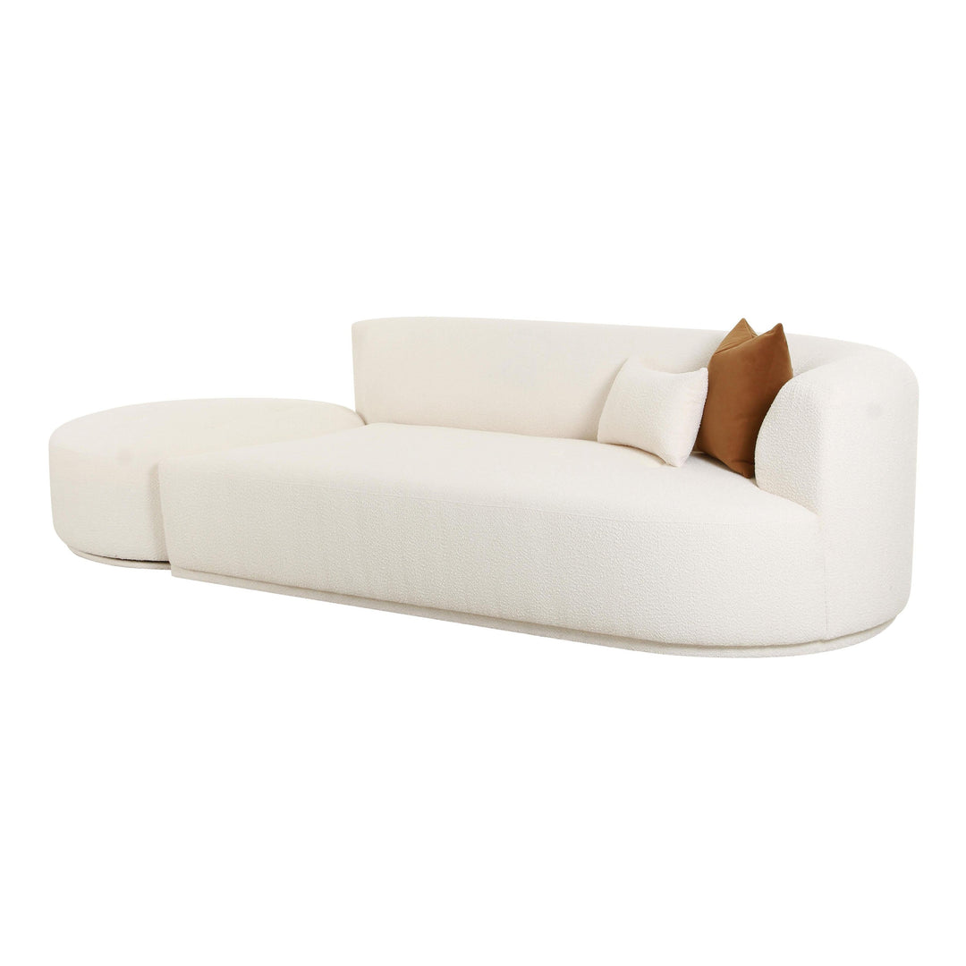 SwayLiving Fickle Cream Boucle 2-Piece Chaise Modular RAF Sofa SOFAS + SECTIONALS