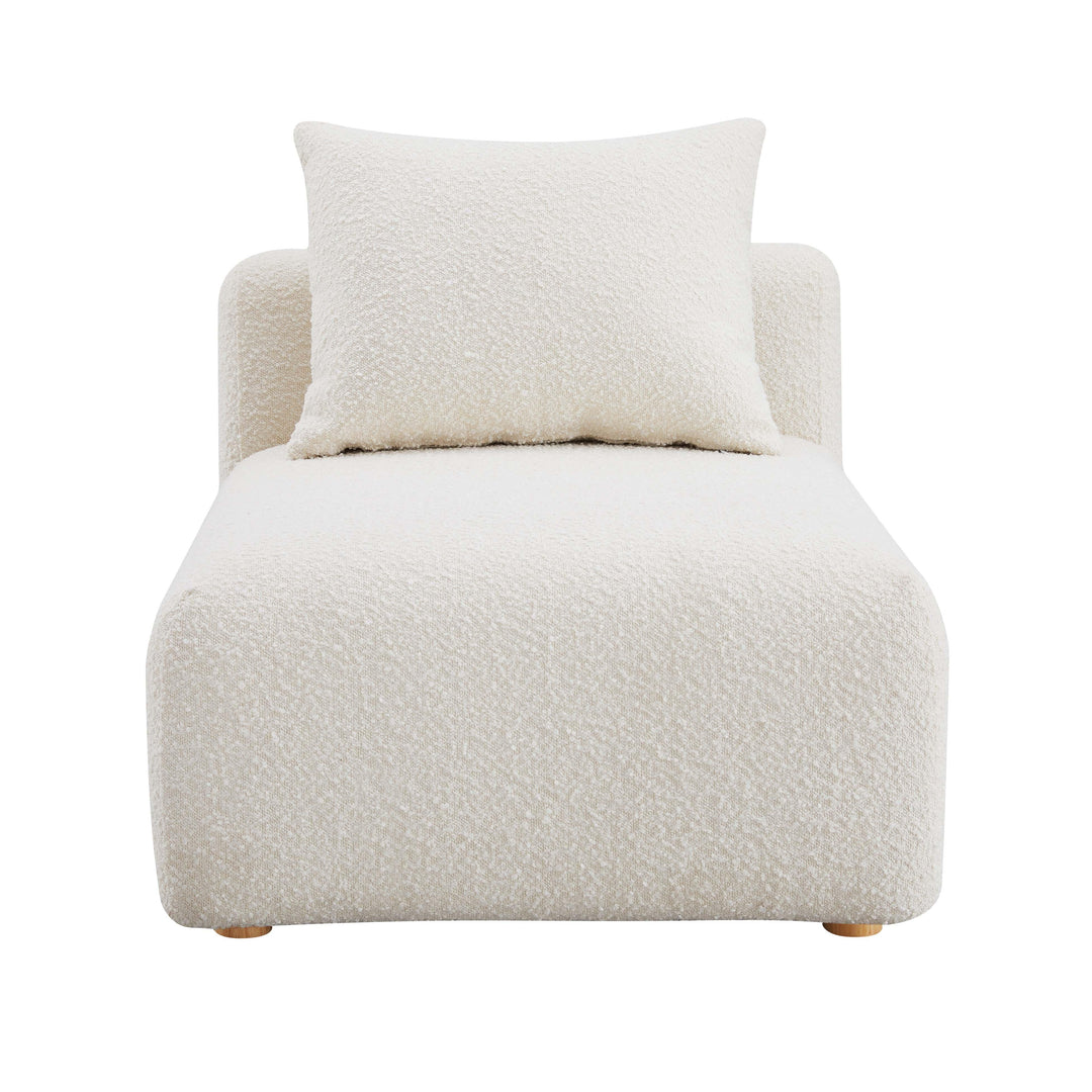 SwayLiving Hangover Cream Boucle Modular Armless Chair ACCENT + LOUNGE CHAIRS