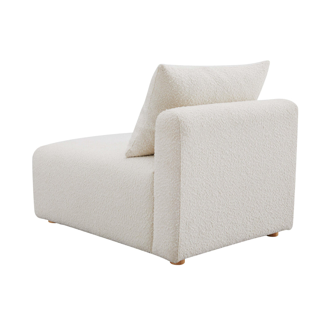 SwayLiving Hangover Cream Boucle Modular Armless Chair ACCENT + LOUNGE CHAIRS