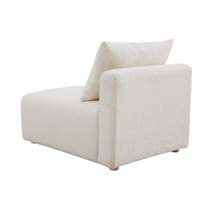 SwayLiving Hangover Cream Boucle Modular Armless Chair ACCENT + LOUNGE CHAIRS