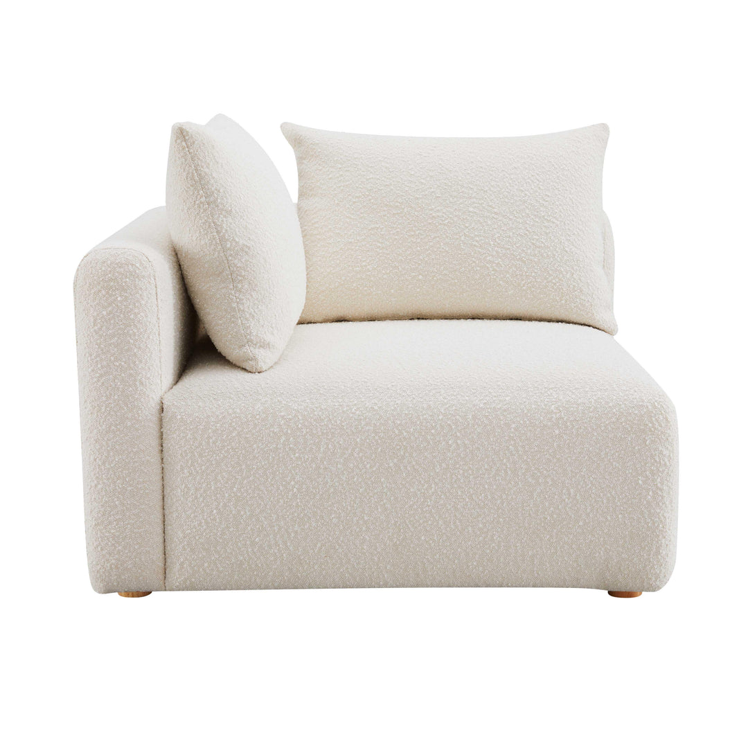 SwayLiving Hangover Cream Boucle Modular Corner Chair ACCENT + LOUNGE CHAIRS