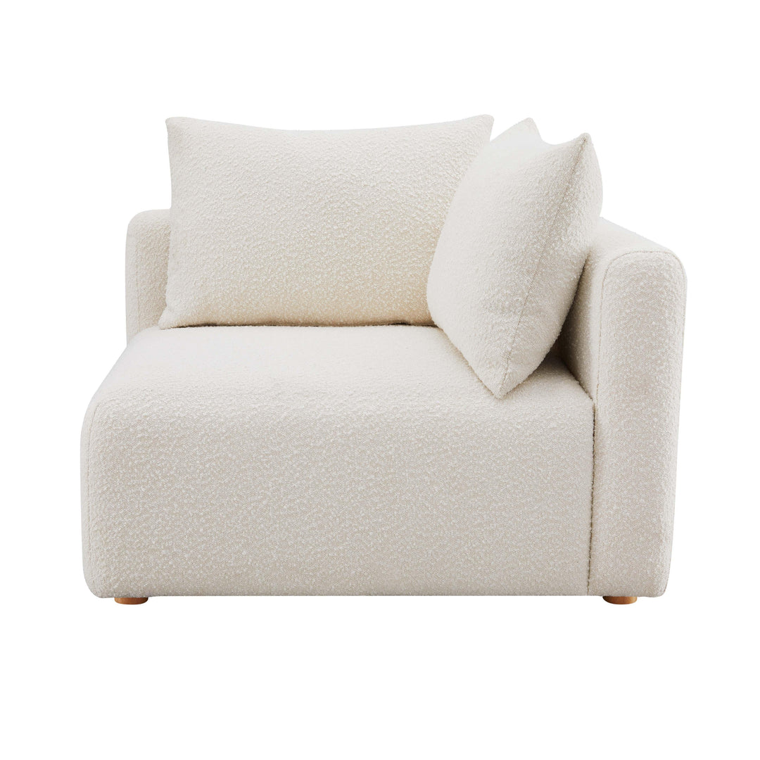 SwayLiving Hangover Cream Boucle Modular Corner Chair ACCENT + LOUNGE CHAIRS