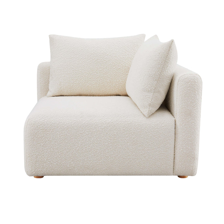 SwayLiving Hangover Cream Boucle Modular Corner Chair ACCENT + LOUNGE CHAIRS