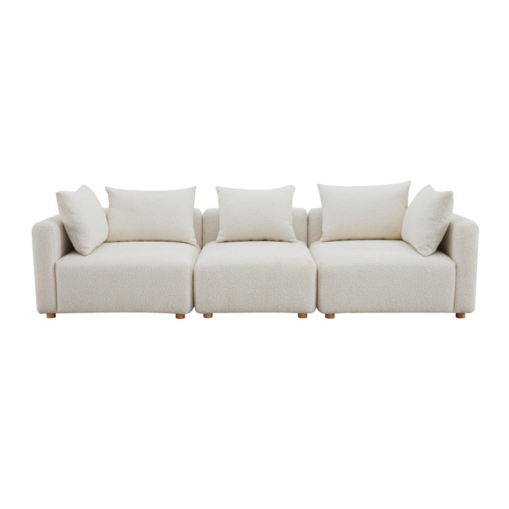 SwayLiving Hangover Cream Boucle Sofa SOFAS + SECTIONALS