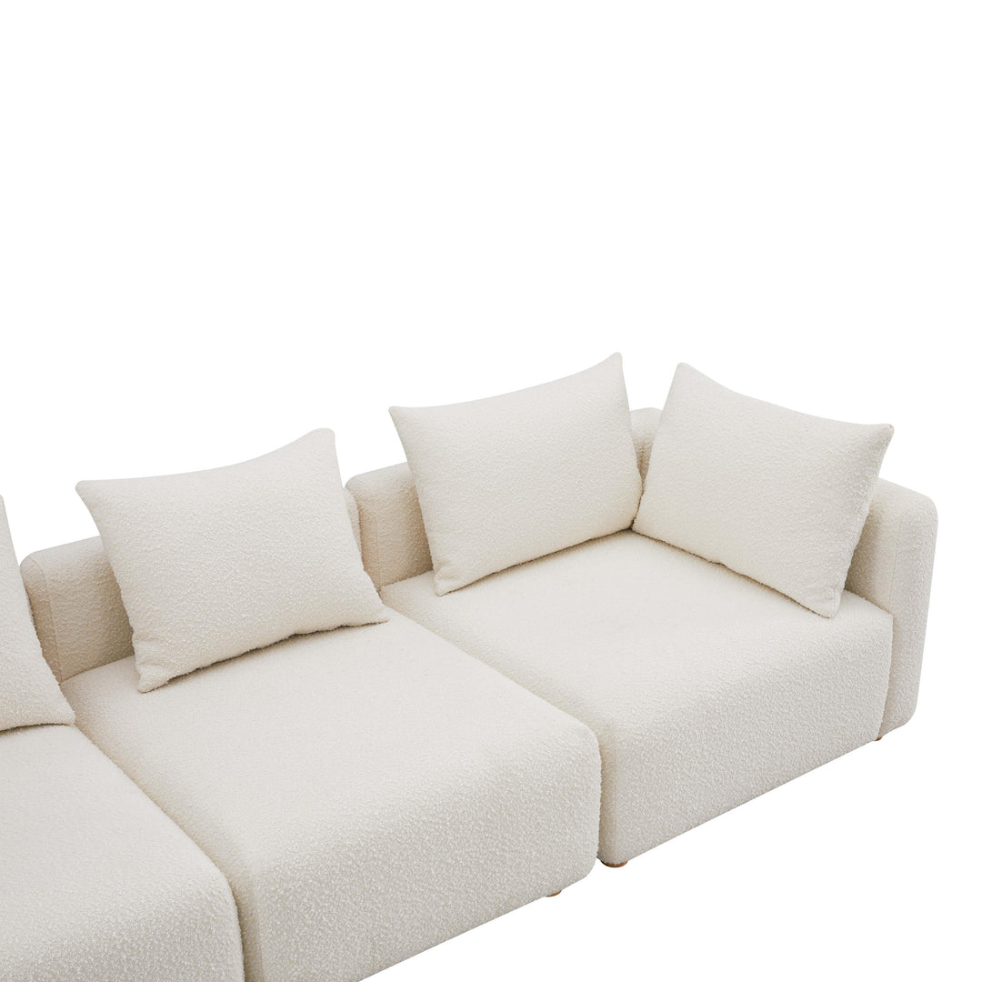 SwayLiving Hangover Cream Boucle Sofa SOFAS + SECTIONALS