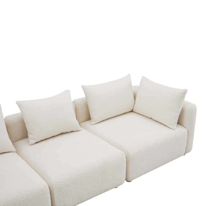 SwayLiving Hangover Cream Boucle Sofa SOFAS + SECTIONALS