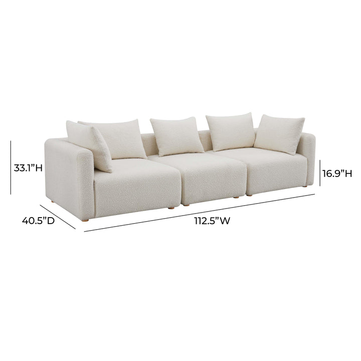 SwayLiving Hangover Cream Boucle Sofa SOFAS + SECTIONALS