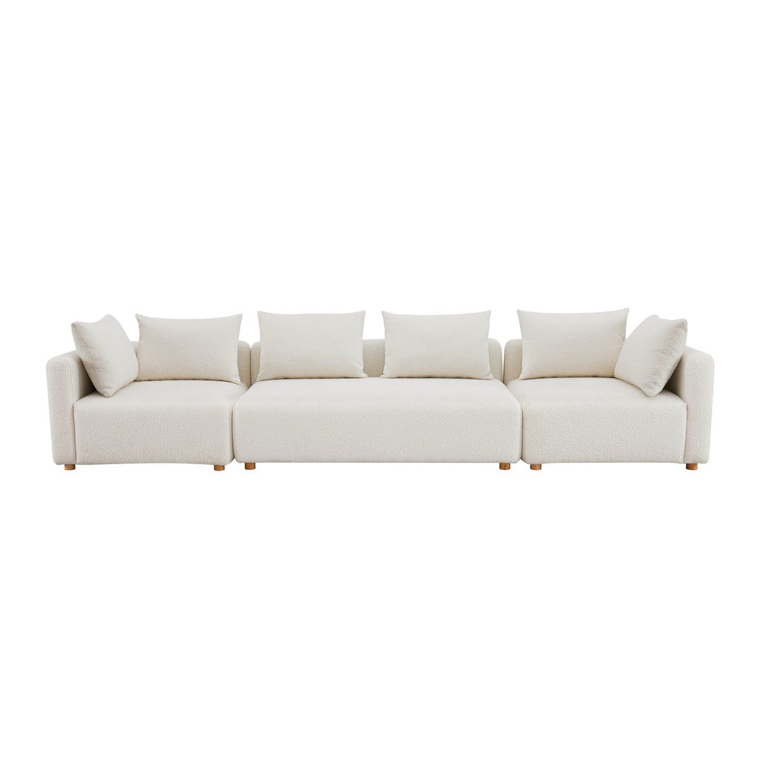 SwayLiving Hangover Cream Boucle 145" Long Sofa SOFAS + SECTIONALS
