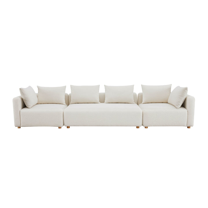 SwayLiving Hangover Cream Boucle 145" Long Sofa SOFAS + SECTIONALS