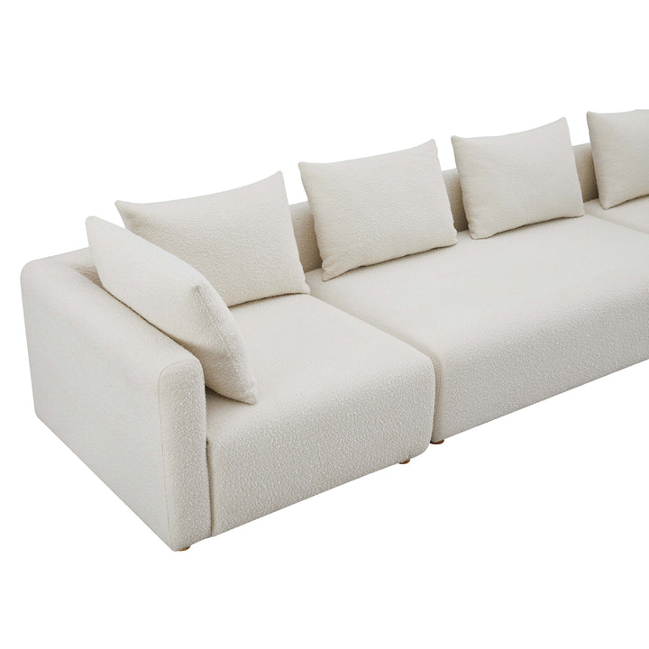 SwayLiving Hangover Cream Boucle 145" Long Sofa SOFAS + SECTIONALS