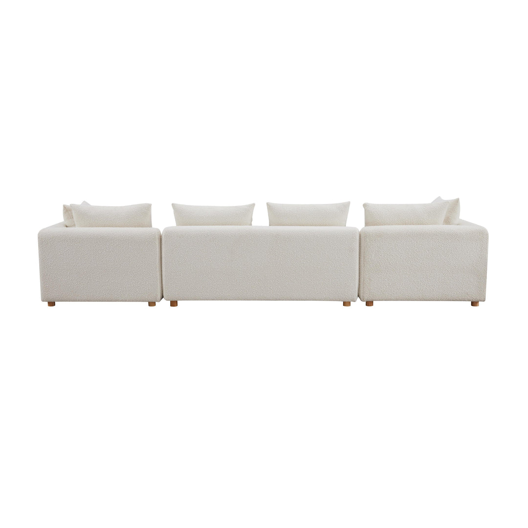 SwayLiving Hangover Cream Boucle 145" Long Sofa SOFAS + SECTIONALS