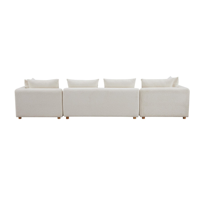 SwayLiving Hangover Cream Boucle 145" Long Sofa SOFAS + SECTIONALS