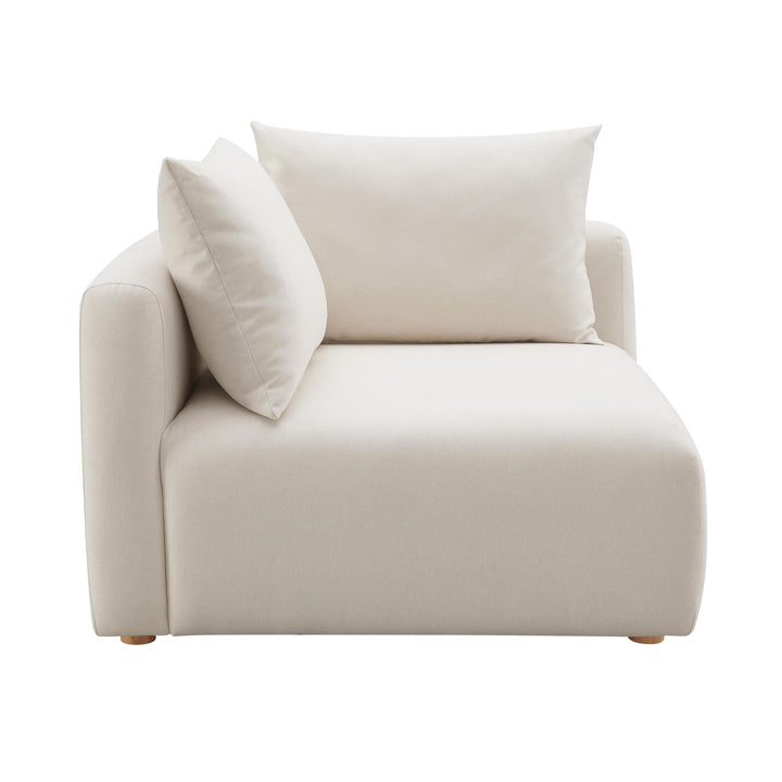 SwayLiving Hangover Cream Linen Modular Corner Chair ACCENT + LOUNGE CHAIRS