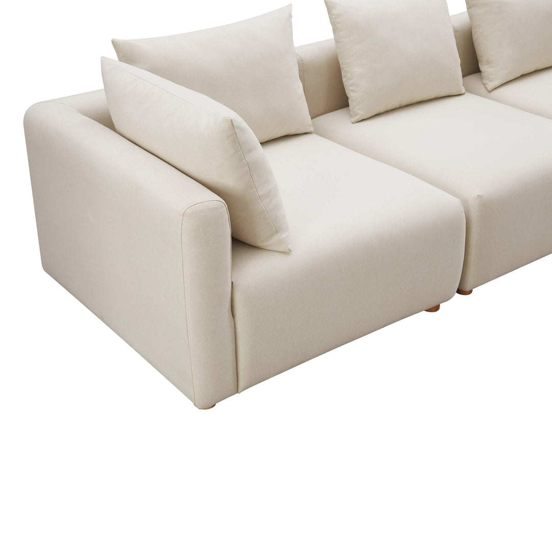SwayLiving Hangover Cream Linen Sofa SOFAS + SECTIONALS