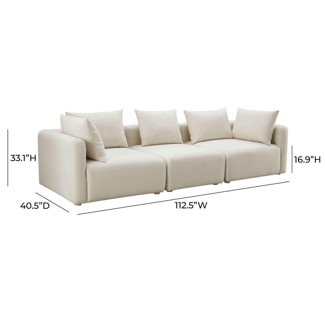 SwayLiving Hangover Cream Linen Sofa SOFAS + SECTIONALS