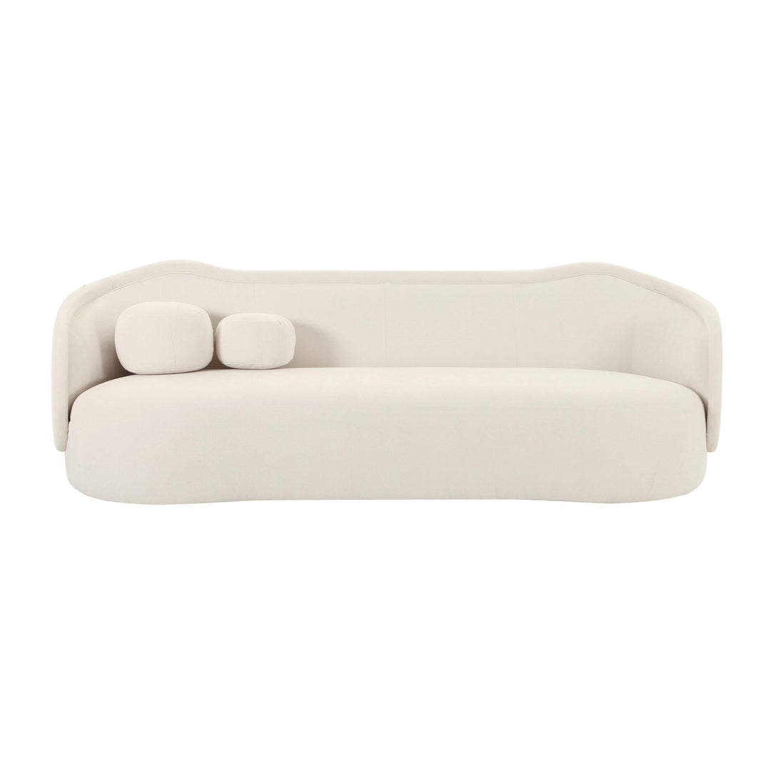 SwayLiving Circe Cream Textured Velvet Sofa SOFAS + SECTIONALS