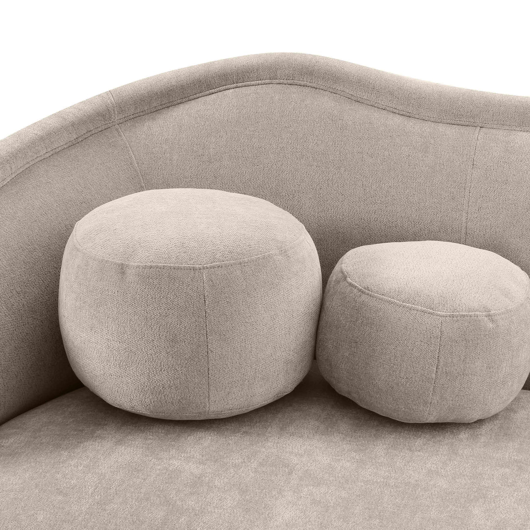 SwayLiving Circe Taupe Textured Velvet Sofa SOFAS + SECTIONALS