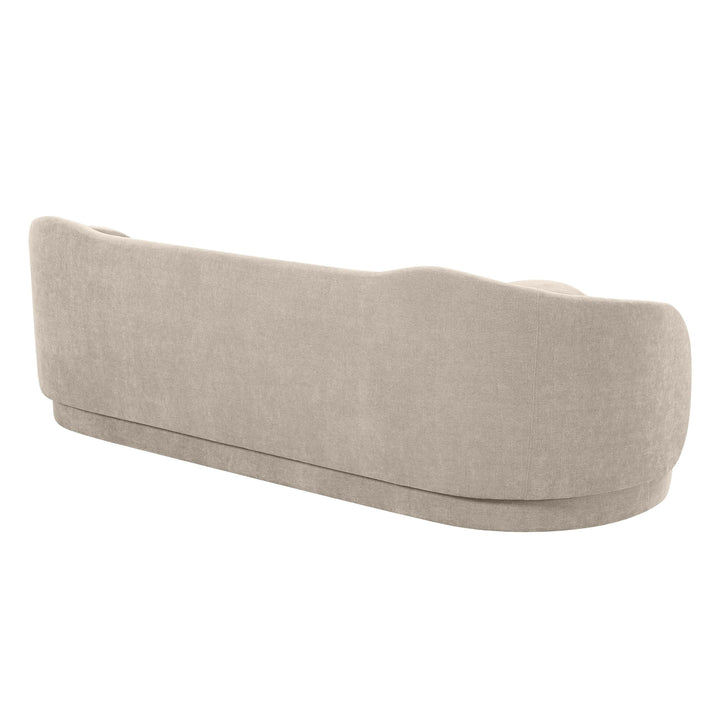 SwayLiving Circe Taupe Textured Velvet Sofa SOFAS + SECTIONALS
