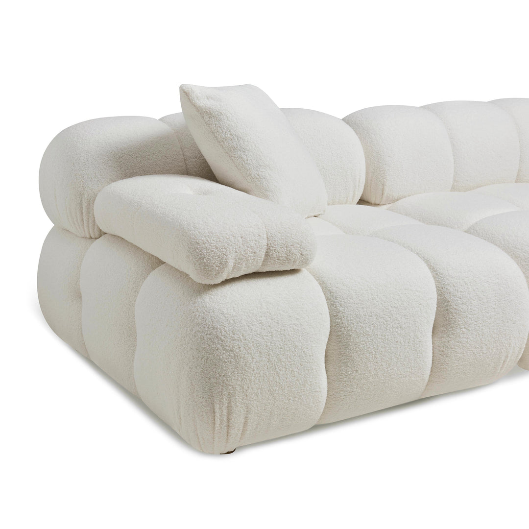 SwayLiving Calliope Cream Vegan Shearling 4-piece Modular Sectional SOFAS + SECTIONALS