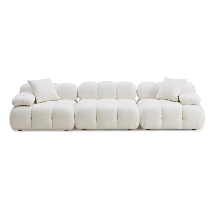SwayLiving Calliope Cream Vegan Shearling Modular Sofa SOFAS + SECTIONALS