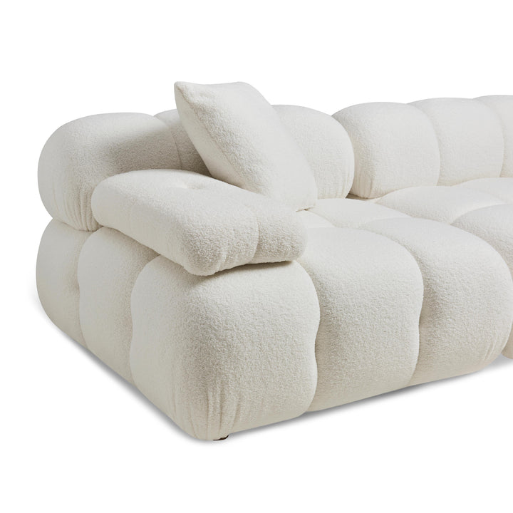 SwayLiving Calliope Cream Vegan Shearling Modular Sofa SOFAS + SECTIONALS