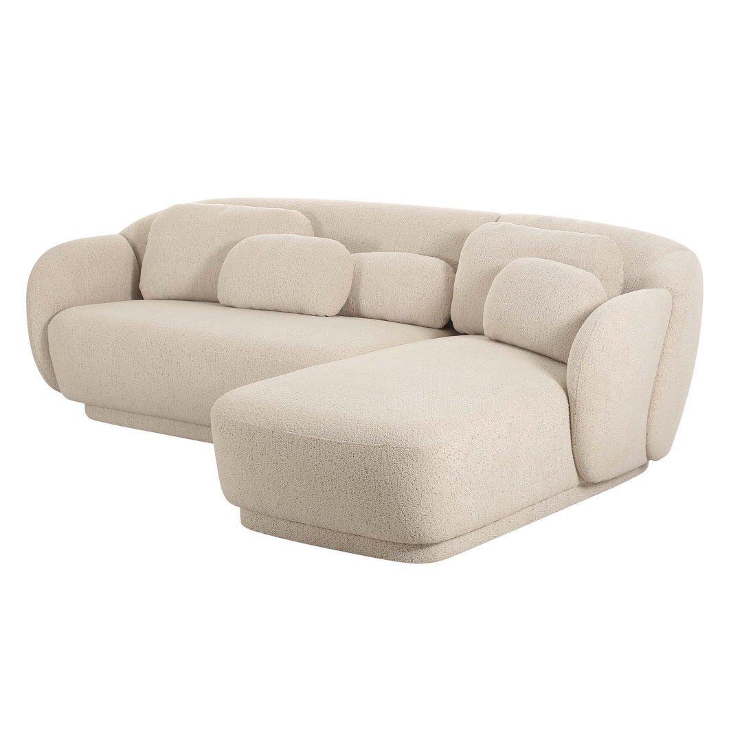 SwayLiving Misty Cream Boucle Sectional - RAF SOFAS + SECTIONALS