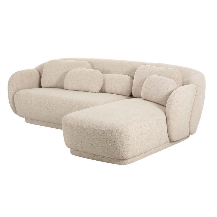 SwayLiving Misty Cream Boucle Sectional - RAF SOFAS + SECTIONALS