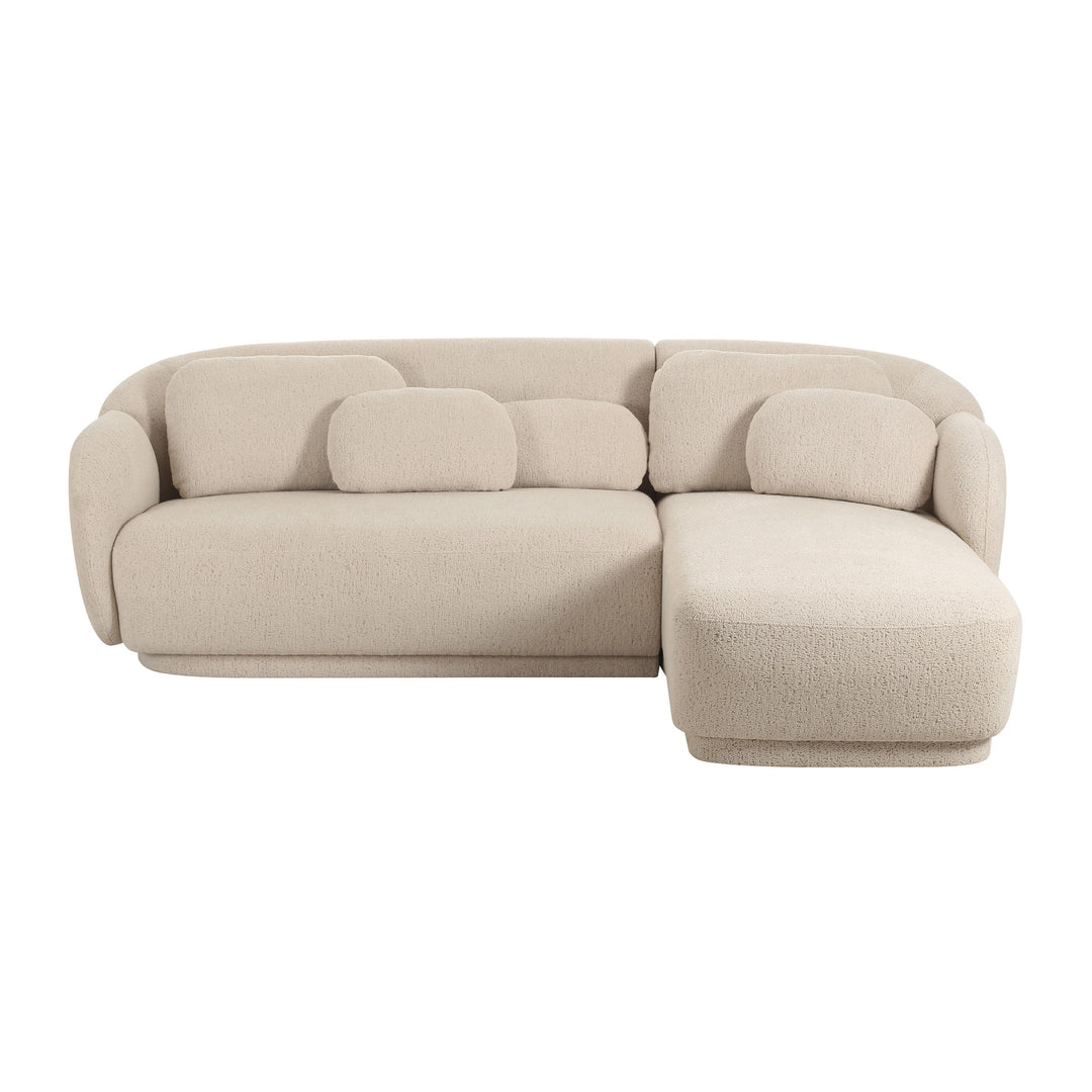 SwayLiving Misty Cream Boucle Sectional - RAF SOFAS + SECTIONALS