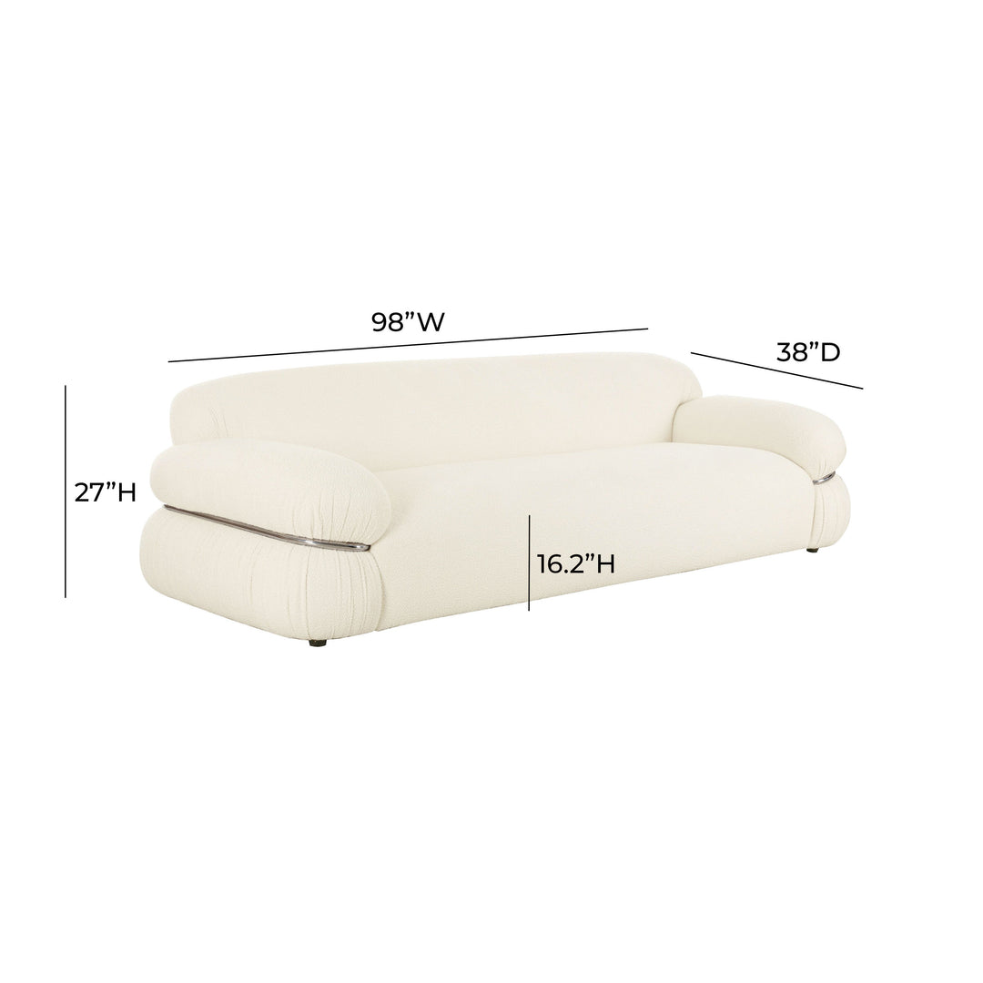 SwayLiving Leyla Cream Boucle Sofa SOFAS + SECTIONALS