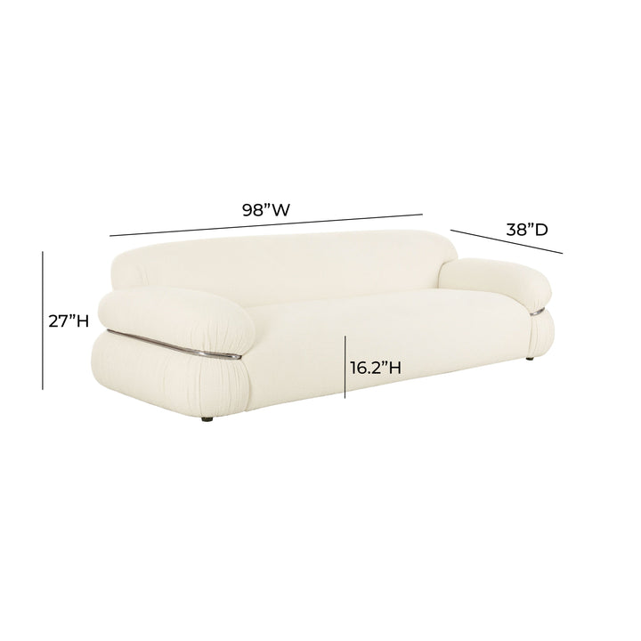 SwayLiving Leyla Cream Boucle Sofa SOFAS + SECTIONALS