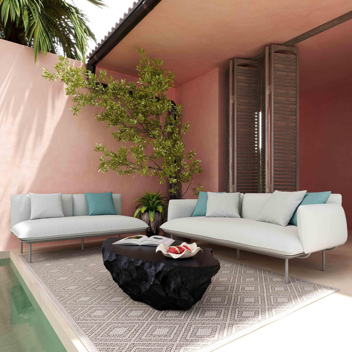 SwayLiving Katti Light Grey Outdoor Loveseat OUTDOOR SOFAS + SECTIONALS