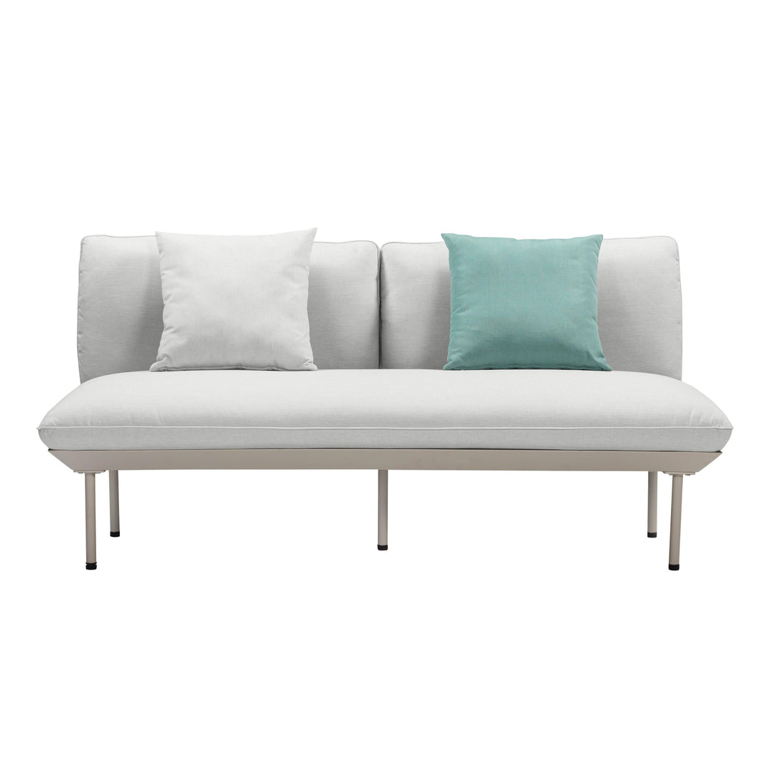 SwayLiving Katti Light Grey Outdoor Loveseat OUTDOOR SOFAS + SECTIONALS