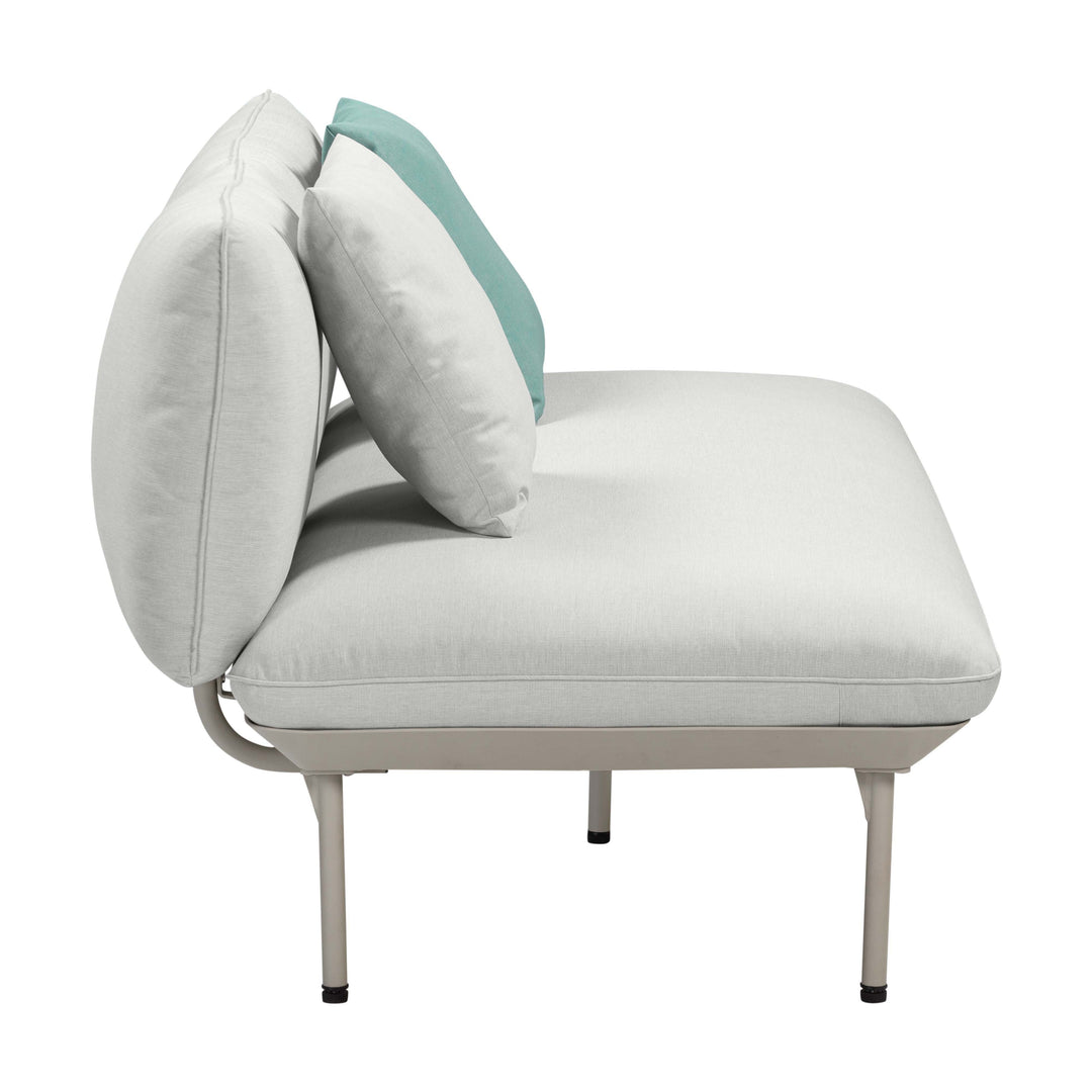 SwayLiving Katti Light Grey Outdoor Loveseat OUTDOOR SOFAS + SECTIONALS