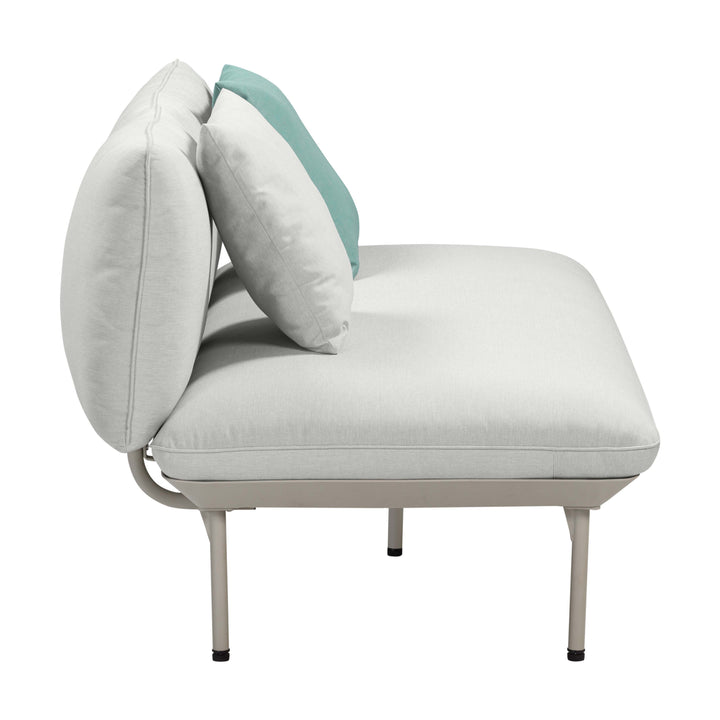 SwayLiving Katti Light Grey Outdoor Loveseat OUTDOOR SOFAS + SECTIONALS