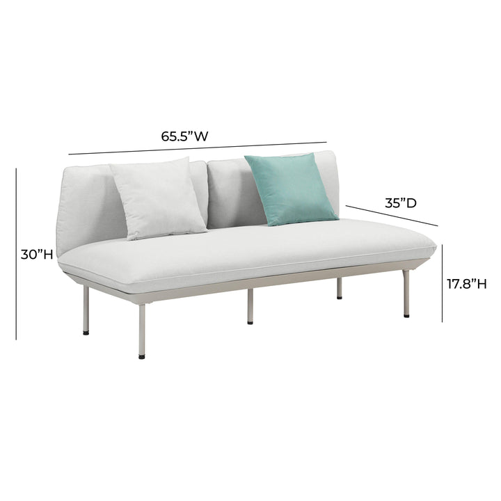 SwayLiving Katti Light Grey Outdoor Loveseat OUTDOOR SOFAS + SECTIONALS