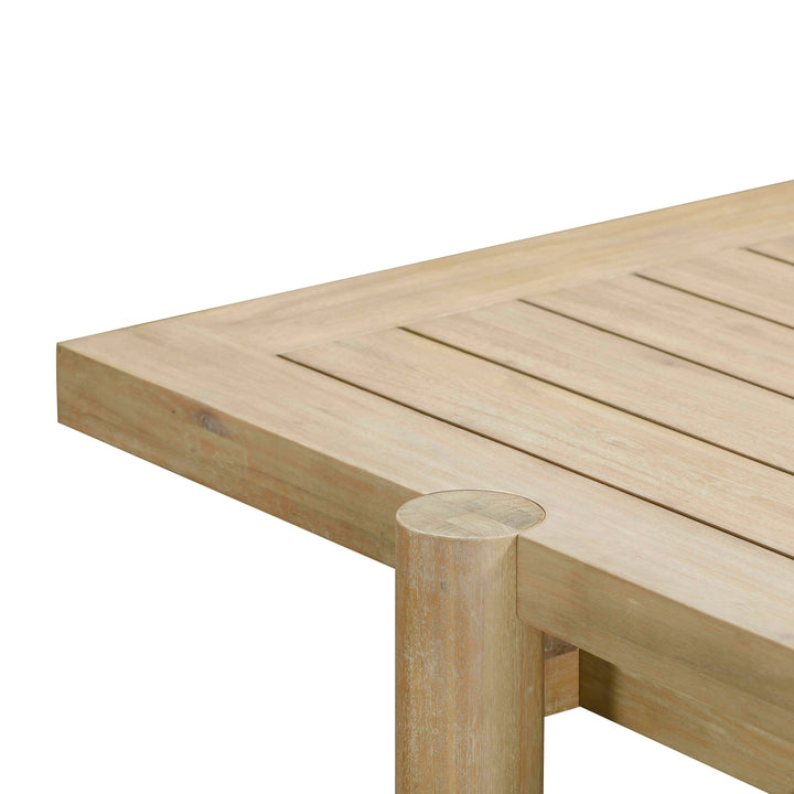 SwayLiving Gata Light Teak Outdoor Rectangular Dining Table OUTDOOR DINING TABLES