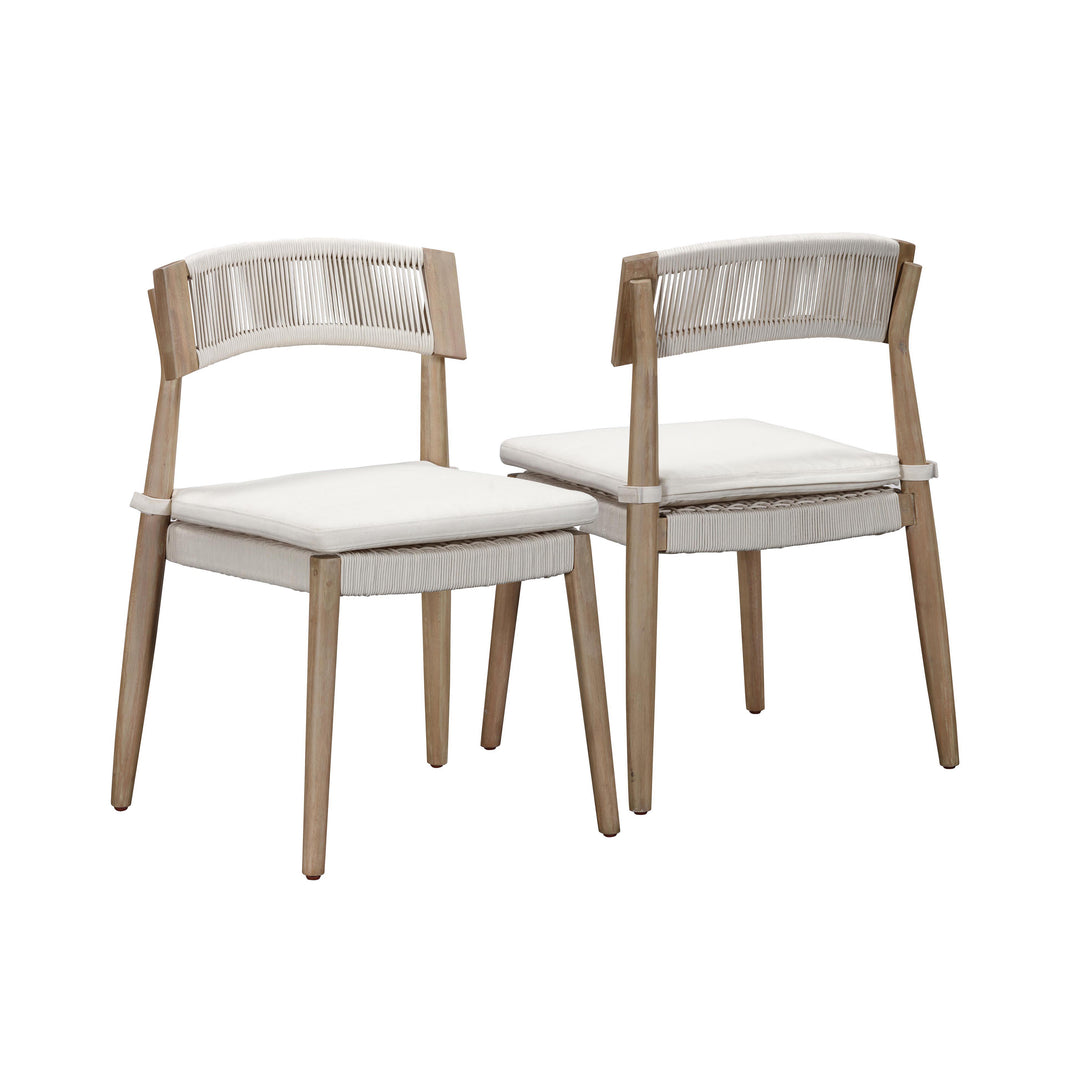 SwayLiving Gata Cream Outdoor Dining Chair - Set of 2 OUTDOOR DINING CHAIRS