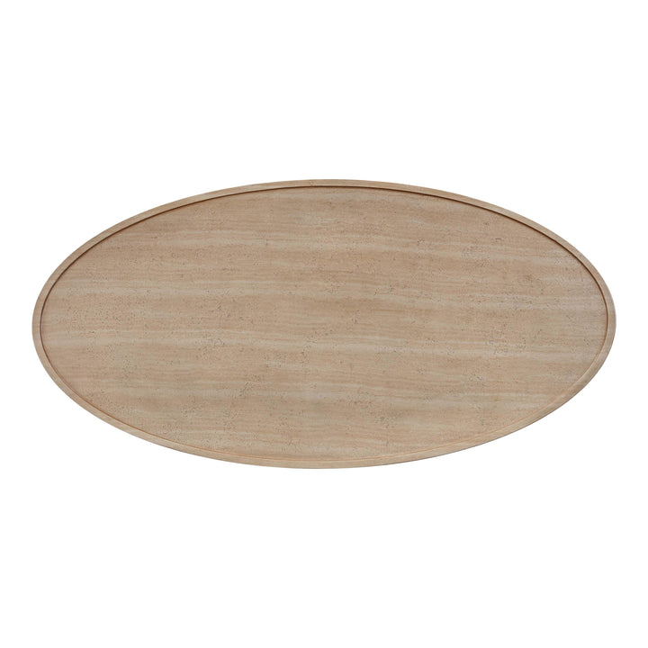 SwayLiving Eclipse Textured Faux Travertine Indoor / Outdoor Coffee Table OUTDOOR COFFEE TABLES