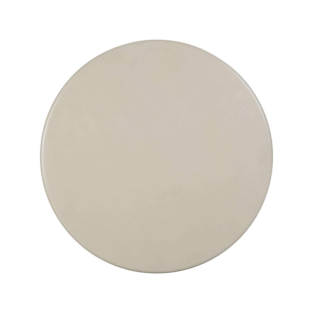 SwayLiving Fern Beige Textured Faux Plaster Concrete Indoor / Outdoor Round Dining Table OUTDOOR DINING TABLES