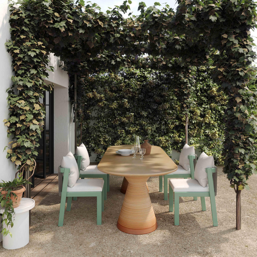 SwayLiving Fassa Terracotta Oval Indoor / Outdoor Dining Table OUTDOOR DINING TABLES
