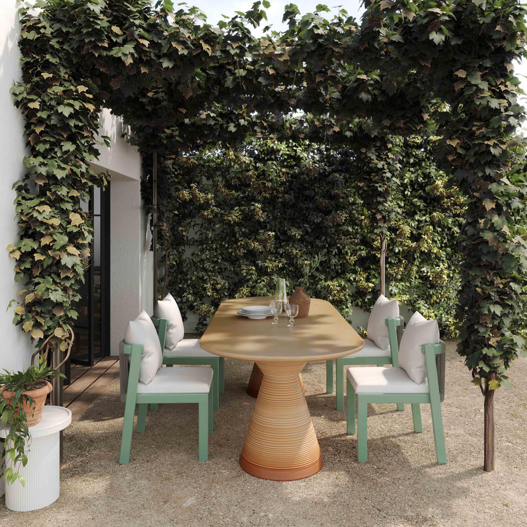 SwayLiving Fassa Terracotta Oval Indoor / Outdoor Dining Table OUTDOOR DINING TABLES
