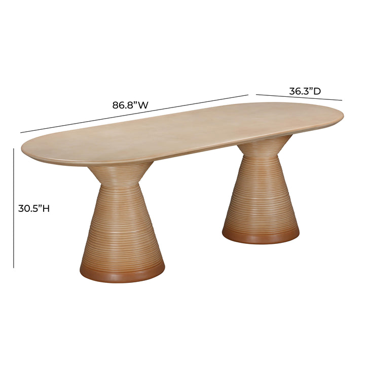 SwayLiving Fassa Terracotta Oval Indoor / Outdoor Dining Table OUTDOOR DINING TABLES