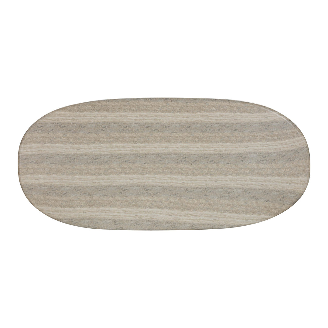 SwayLiving Smooch Faux Travertine Indoor / Outdoor Pedestal Dining Table OUTDOOR DINING TABLES