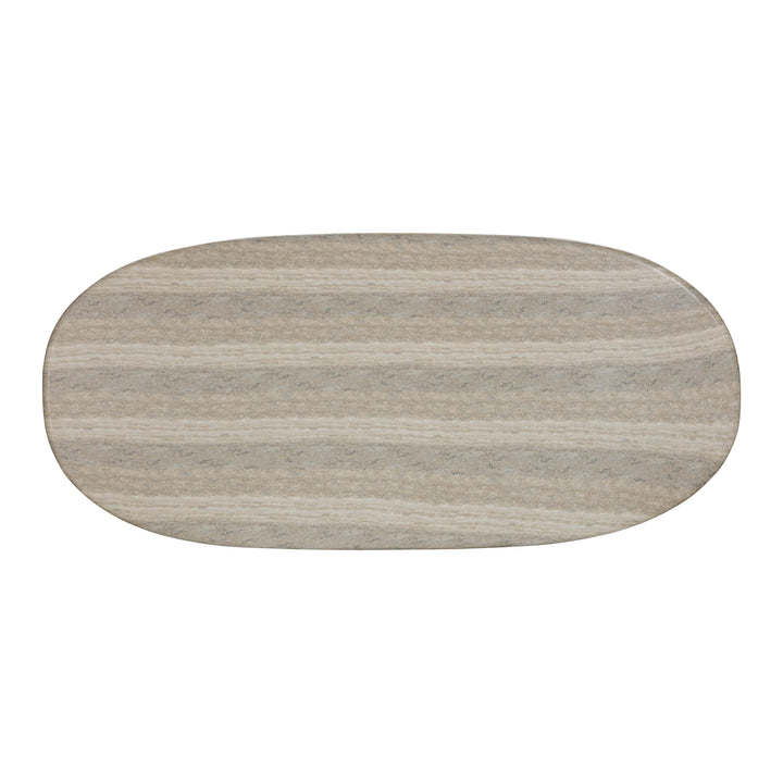 SwayLiving Smooch Faux Travertine Indoor / Outdoor Pedestal Dining Table OUTDOOR DINING TABLES