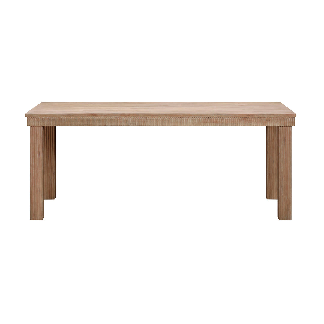 SwayLiving Cassie Natural 75 Inch Rectangular Outdoor Dining Table OUTDOOR DINING TABLES