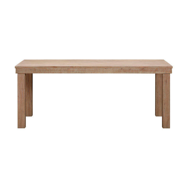 SwayLiving Cassie Natural 75 Inch Rectangular Outdoor Dining Table OUTDOOR DINING TABLES
